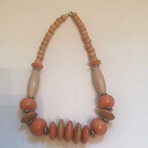 Wood beads tan and orange